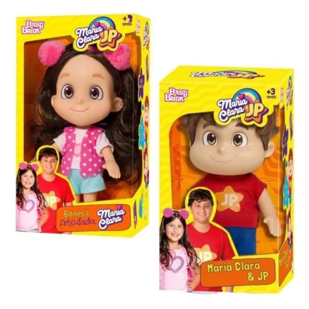 Kit Boneca Maria Clara E Jp Originais Youtubers Articulado Baby Brink