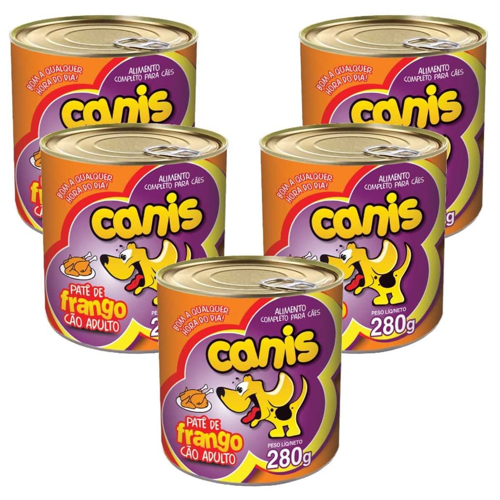 Ração Sache Para Cachorro Canis Adulto Frango 280g Kit 5un
