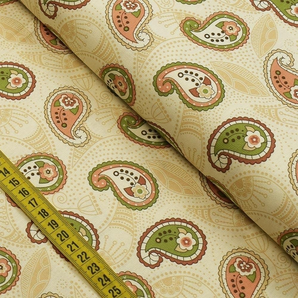 Tecido Estampado para Patchwork - Capadócia : Cashmere Terra (0,50x1,40)