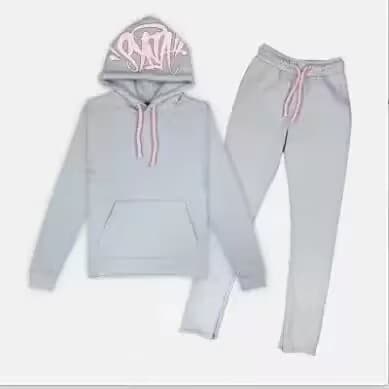 "Conjunto Moletom Synaworld – Estilo Streetwear Hip Hop com Capuz e Letras Exclusivas para Homens e Mulheres"