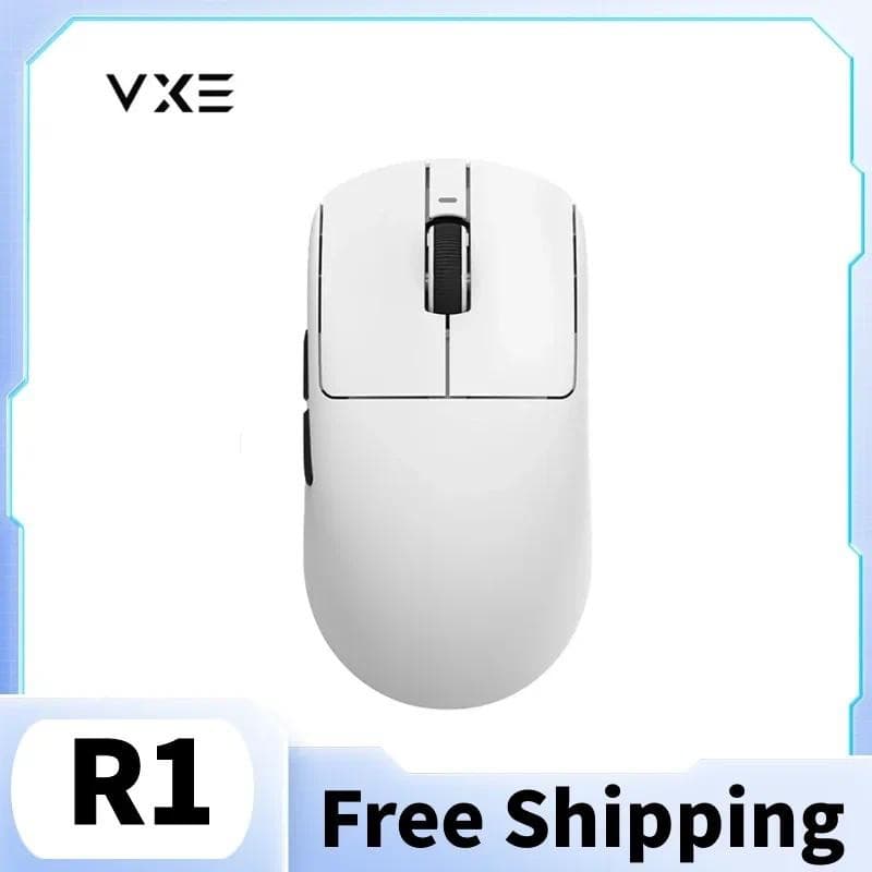 VGN VXE Libélula R1 Mouse Azul Sem Fio PAW3395 Sensor 26000DPI 2KHz FPS Tri-Mode Gaming Baixa Latência PC Gamer Office