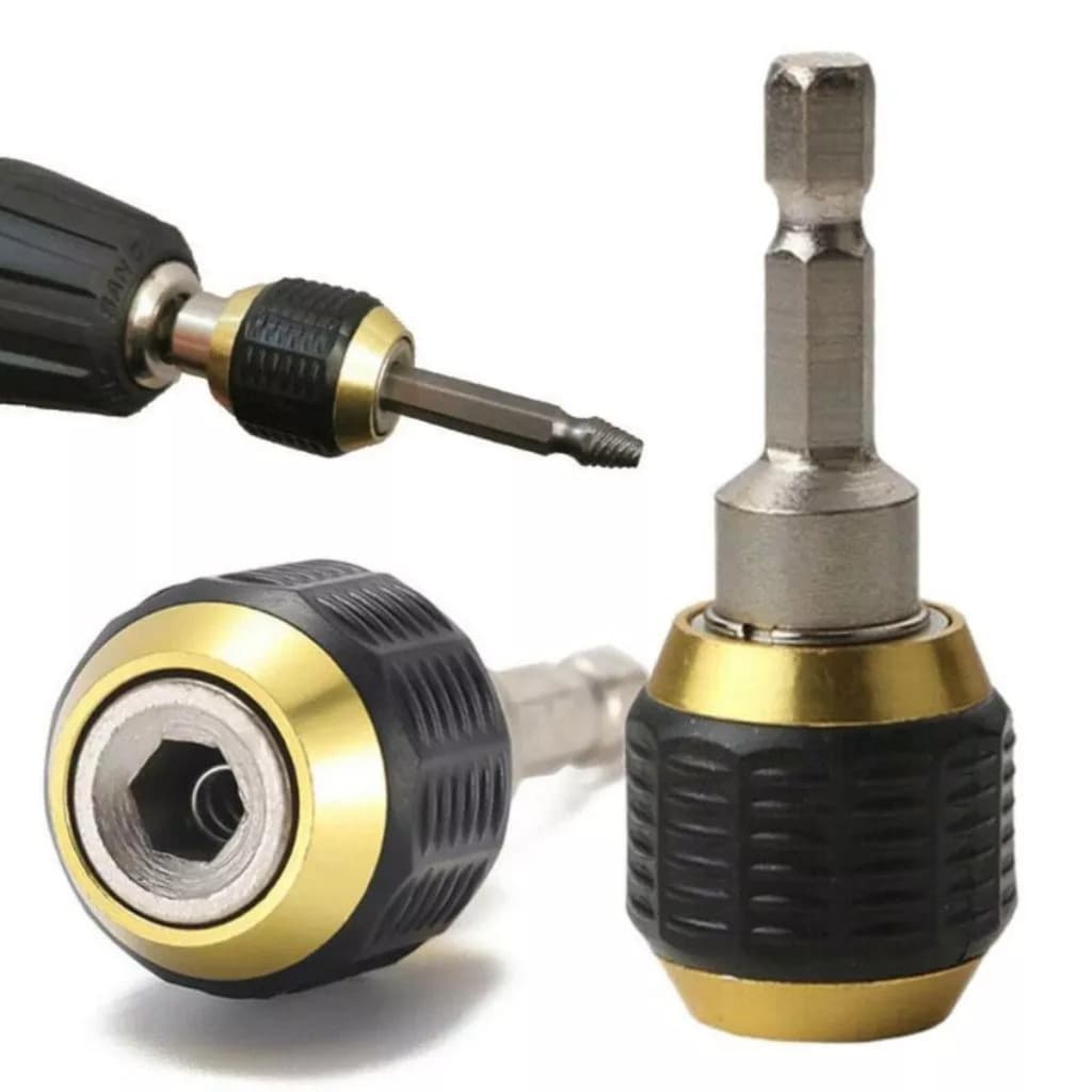 Adaptador Mandril De Aperto Engate Rápido 1/4 Furadeira Parafusadeira Soquete Bits Broca