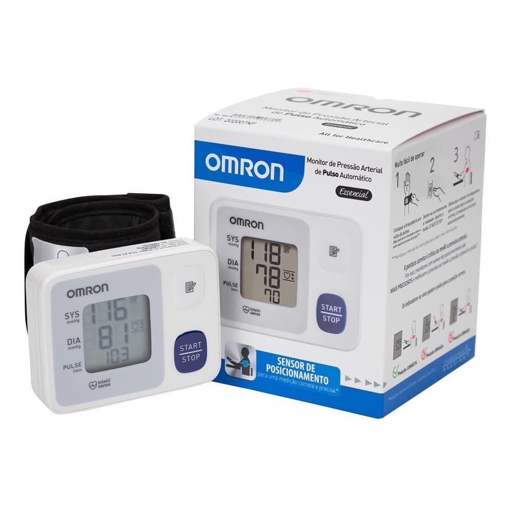 Aparelho Omron de Pressão Arterial Digital Com Sensor de Posição HEM-6124