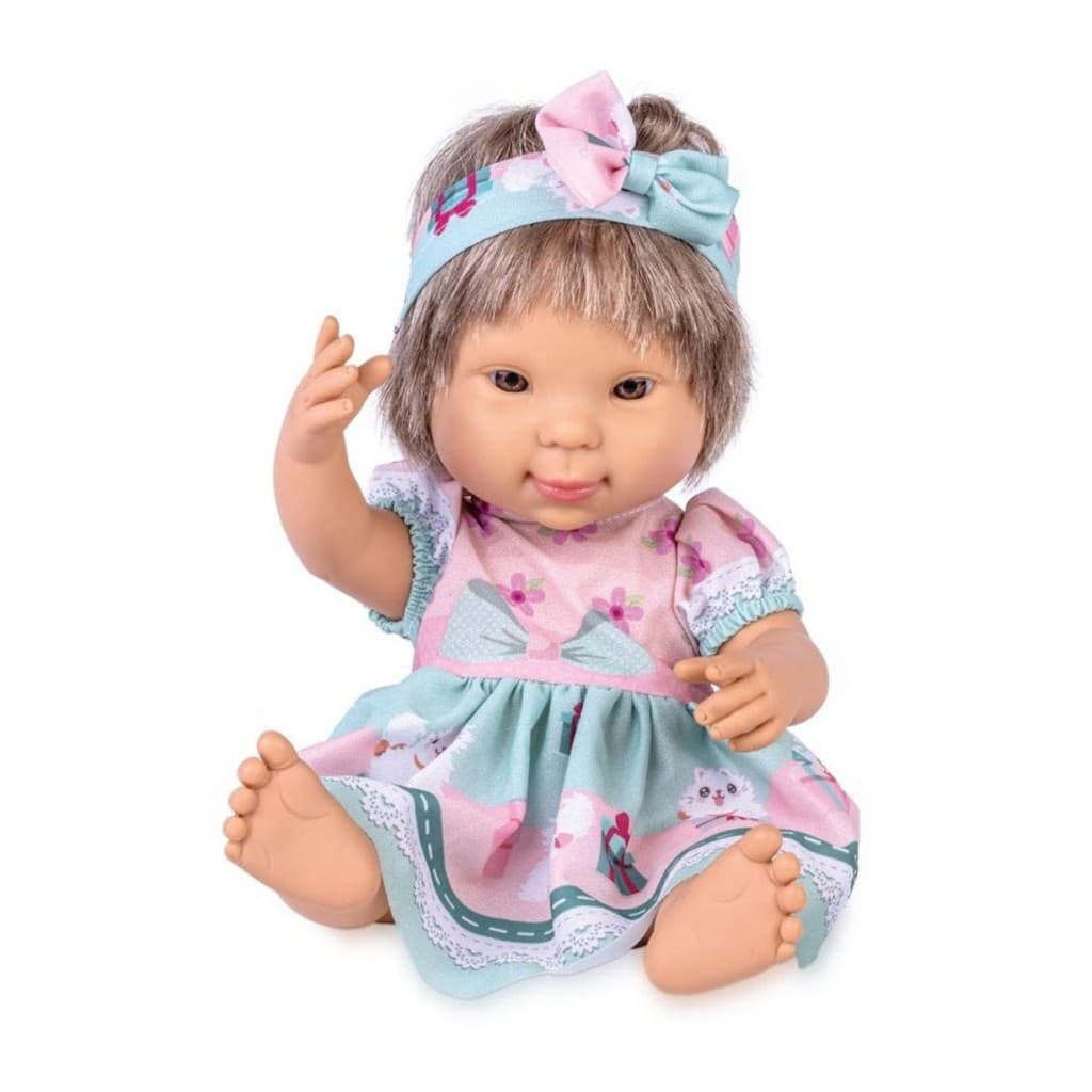 Boneca Síndrome De Down Loira Inclusiva 36cm Em Vinil Macio Atóxico Articulada Brinquedo Infantil Coleção Down Cotiplás