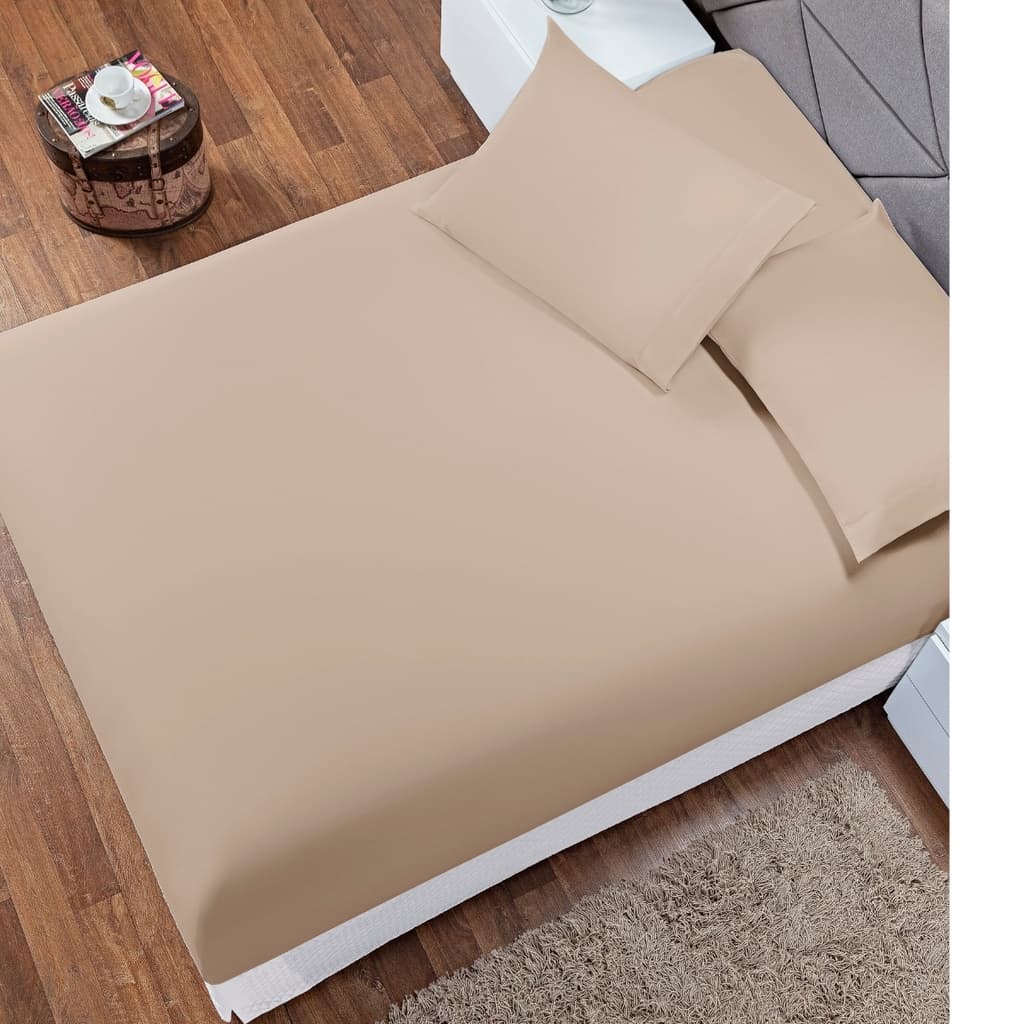 Jogo de Lençol Casal Padrão Soft 3 Peças Cama Fronha e Lençol Elástico 100% Poliéster 180 Fios 