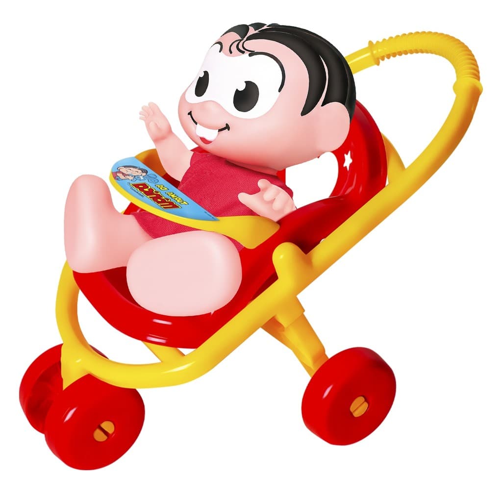 Boneca Monica Em Vinil Macio Com Mini Carrinho De Passeio Para Bebe - Samba Toys