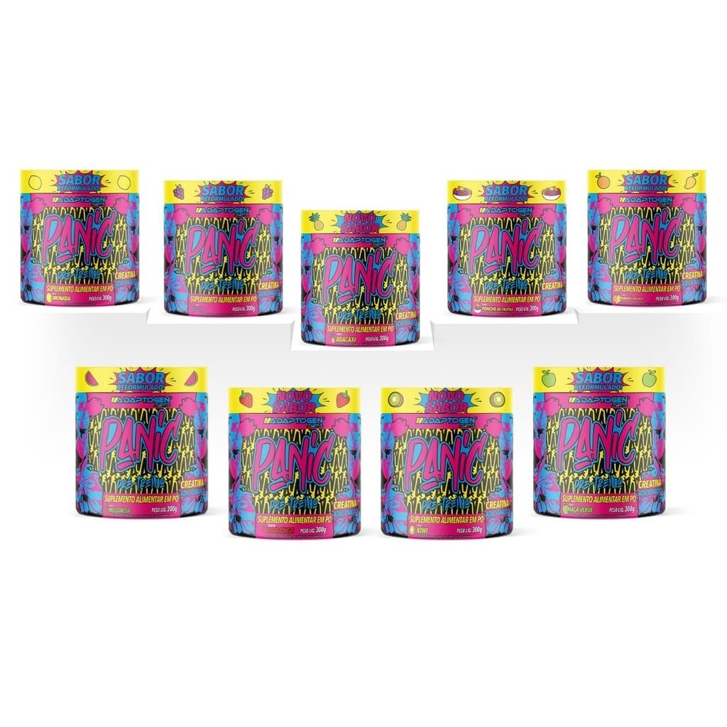Pre Workout Panic Pré Treino 300g Vários Sabores Adaptogen Science