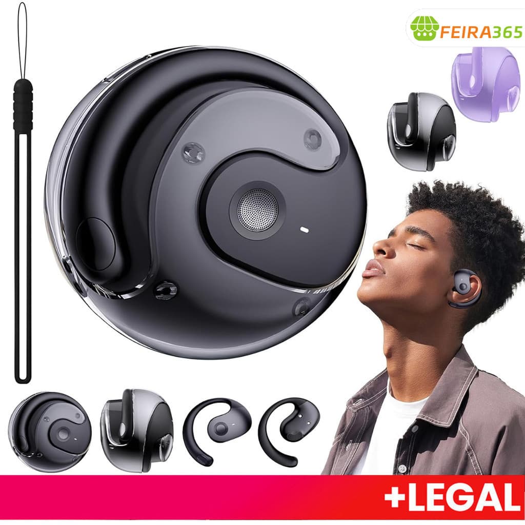 Fone de ouvido Bluetooth Sem fio TWS Ergonômico Suporte Orelha Pendurada Anti-queda