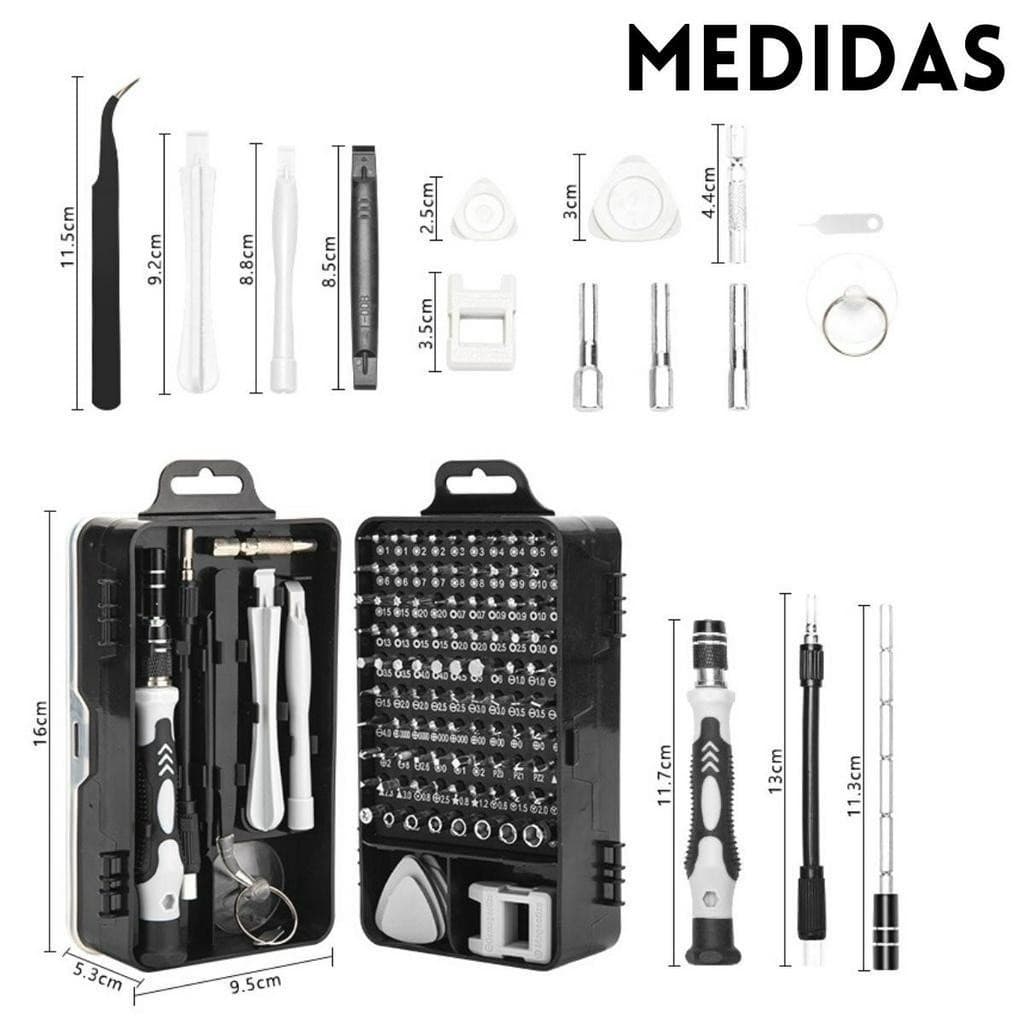 Kit Ferramentas 115 Peças Jogo Mini Chaves Precisão Multiuso Celular Notebook Tablet