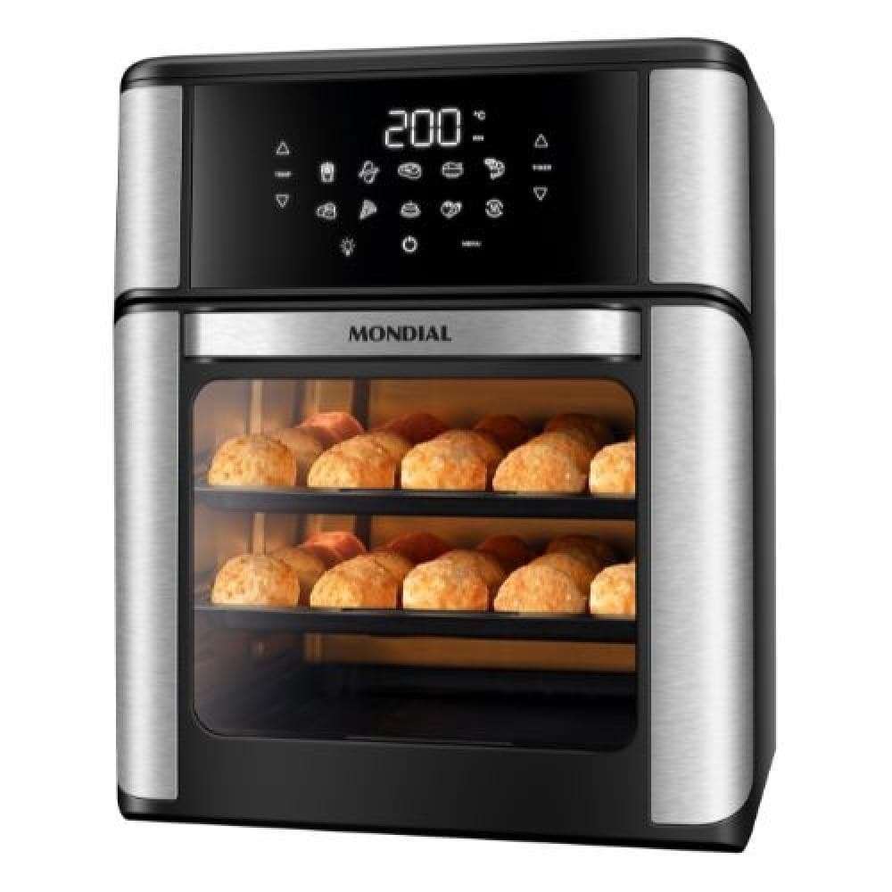 Fritadeira Elétrica Sem Óleo/Air Fryer Mondial AFO/AFON-12L-BI 12L Com Timer