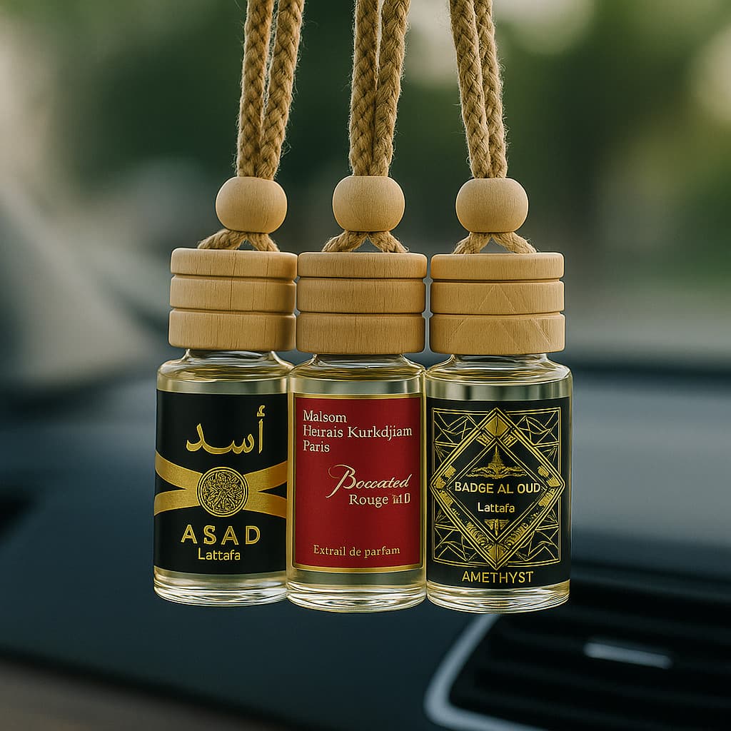 Kit 3 Cheirinho de Carro Arabe Importado de Luxo Perfume Veicular