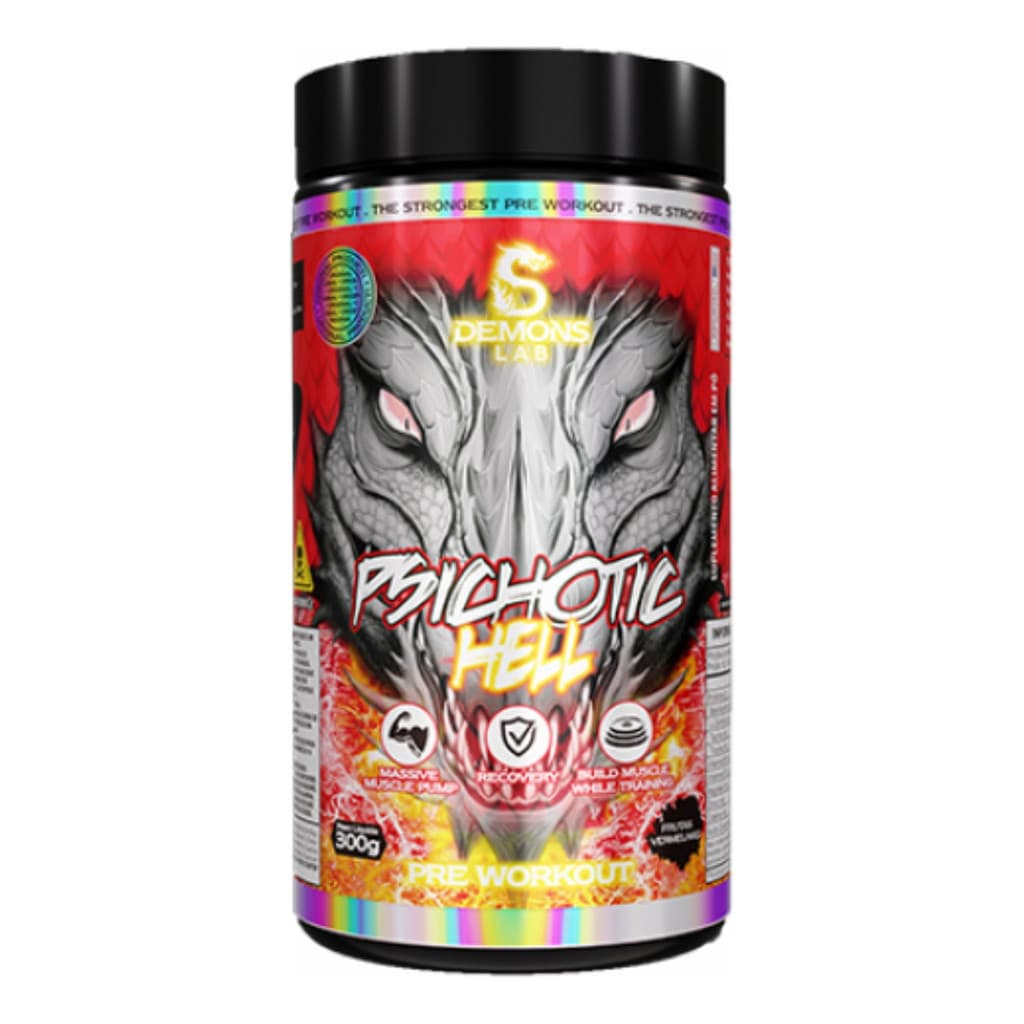 Psychotic Hell Pre Treino 300g Suplemento Demons Lab