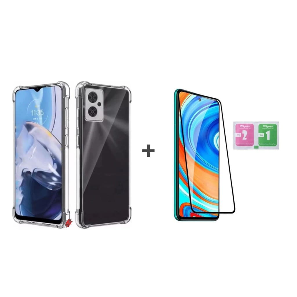 Capa Capinha Motorola G84 Anti Impacto Transparente + película Vrido 3D / 9D