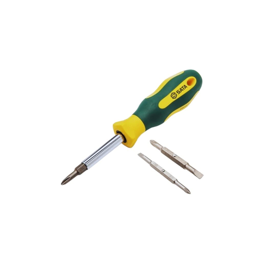 Jogo de Chaves Retas com Catraca SATA – 6 Peças Pol. | Modelo ST09347