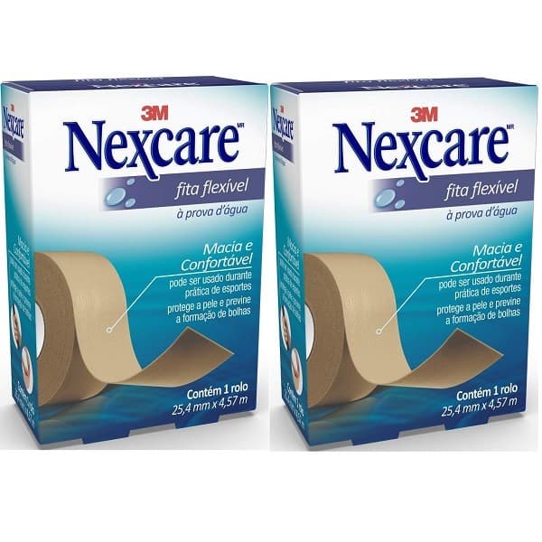 Kit com 2 Caixas de Fita Flexivel Nexcare 25MM X 4,5M
