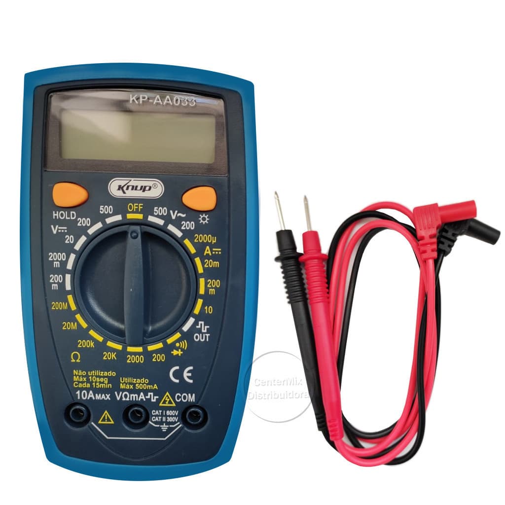 Kit 3 Multímetro Digital Portátil 500V Registrador