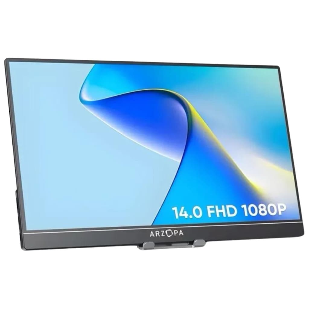 Monitor Gamer Arzopa Portátil Ultrafino 14.0" FHD 1080P 60Hz 6 bit IPS USB-C/HDMI - A1 Gamut Slim