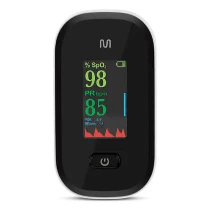 Medidor De Oxigênio Oxímetro De Dedo Com Curva Plestimográfica E Tela Oled