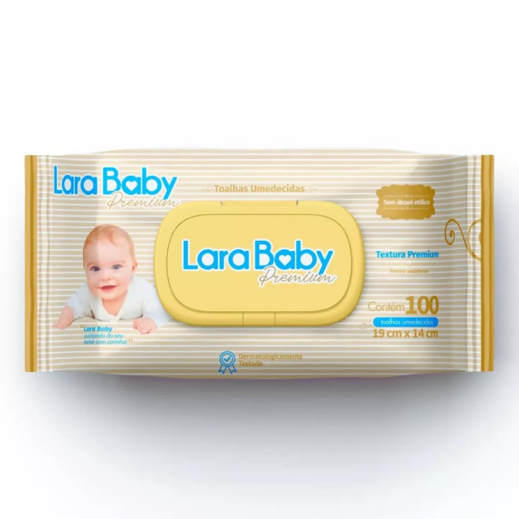Lenços Umedecidos Lara Baby Toalhinhas C/ 100 Unidades