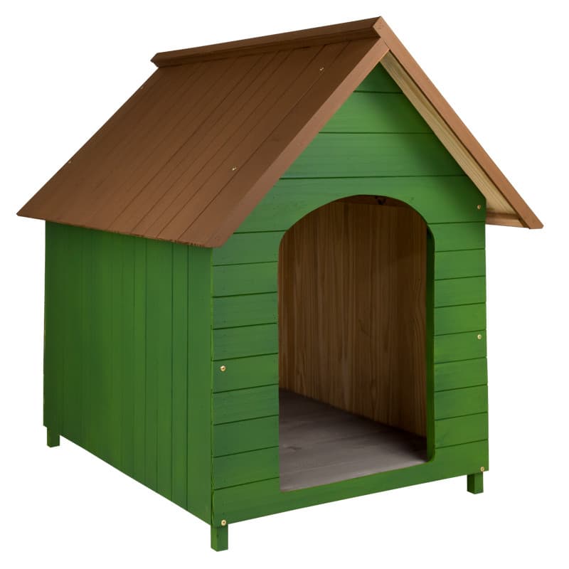 Casa Casinha De Cachorro em Madeira Pintada Gigante N6 Cor Verde