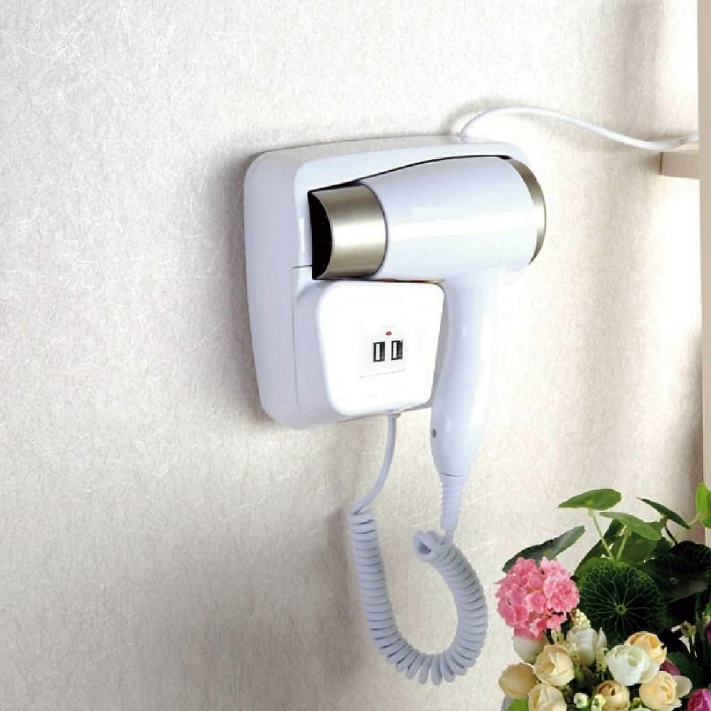 Secador de Cabelo Hotel Profissional Fixado Na Parede Banheiro de Hotel 1200W PRONTA ENTREGA