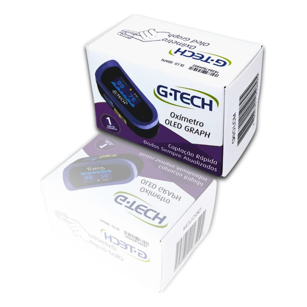 Oximetro de dedo Digital Aparelho Medidor de Saturação e Pulso Oled Graph G-Tech