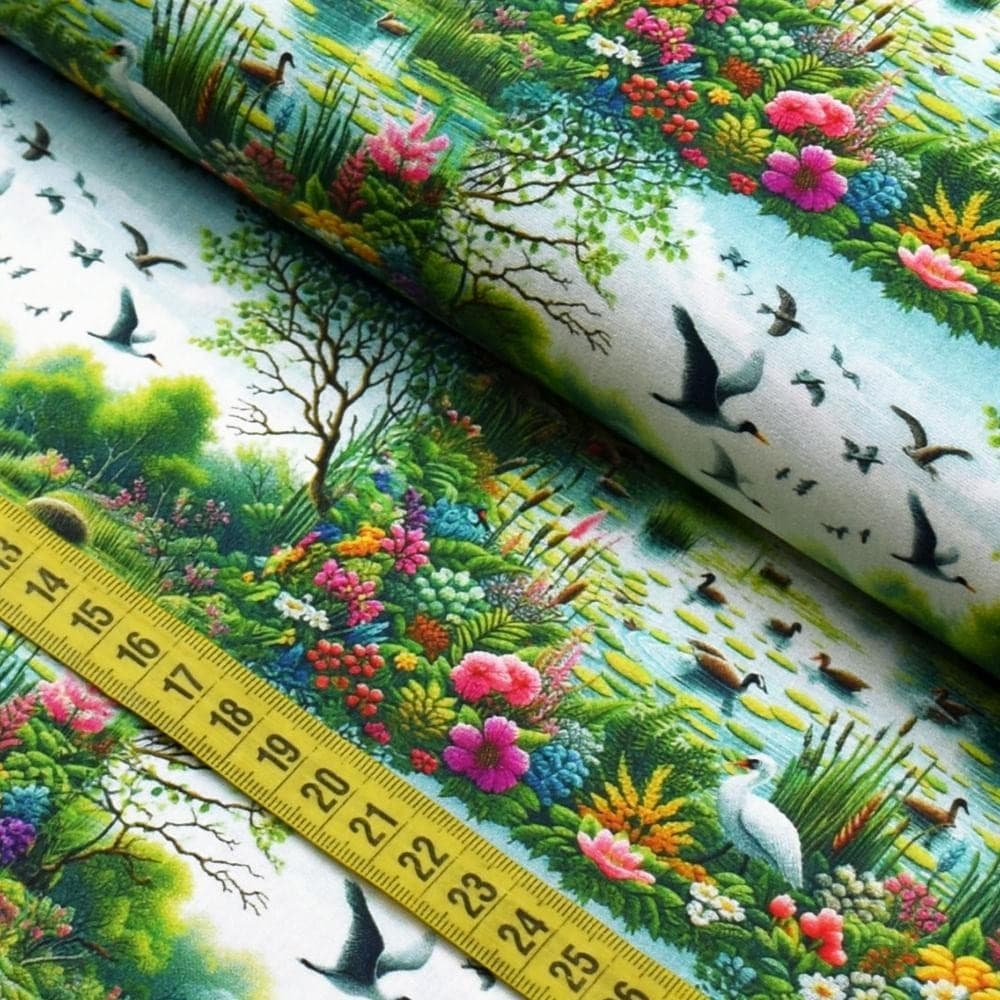 Tecido Estampado Para Patchwork - Landscape : Pantanal  (0,50x1,40)
