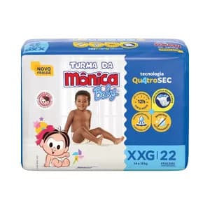 FRALDAS DESCARTAVEIS TURMA MONICA ECONOMICA SEG COM 22 UNIDADES