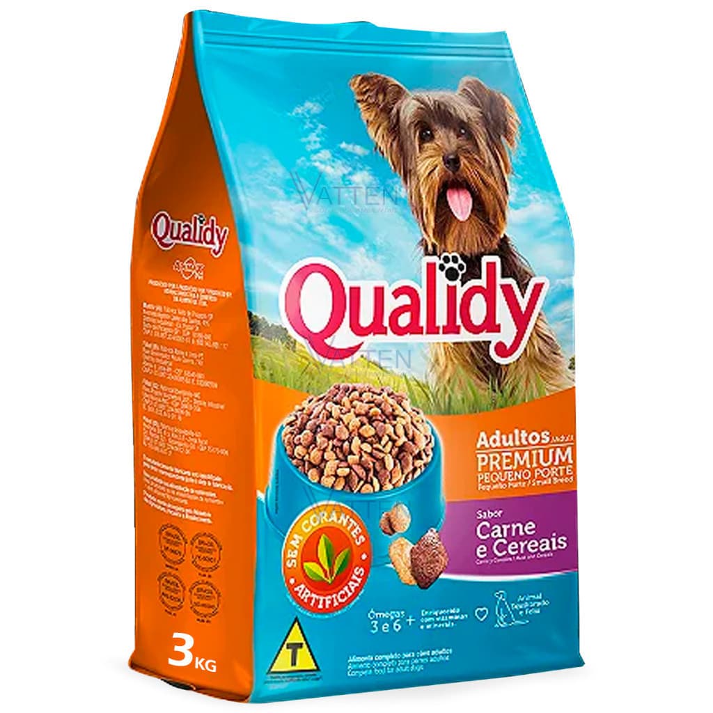 Ração Premium Pets Cachorros Adulto Porte Pequeno 3kg Carne E Cereais Qualidy Energia Nutrição