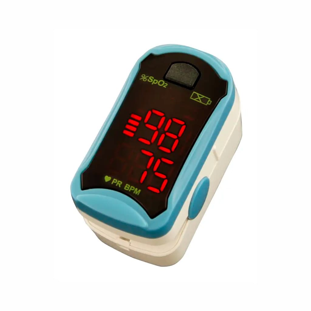 Oximetro Led Gtech de dedo profissional robusto + capinha de silicone e case de transporte