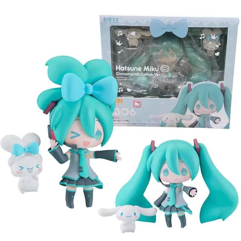 Hatsune Miku nendoroid articulado Cinnamoroll Anime Action Figure Modelo Boneca Brinquedos