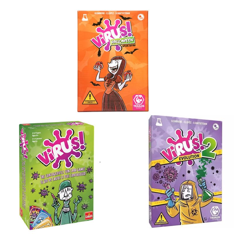 Versão Em Inglês Jogo De Cartas De Infecção Por Vírus Família Pai-Filho Cartão De Entretenimento De Festa