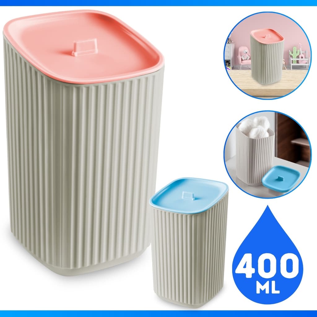 Porta Algodão E Cotonete Plástico Com Tampa Baby Quarto Bebê - OFERTA