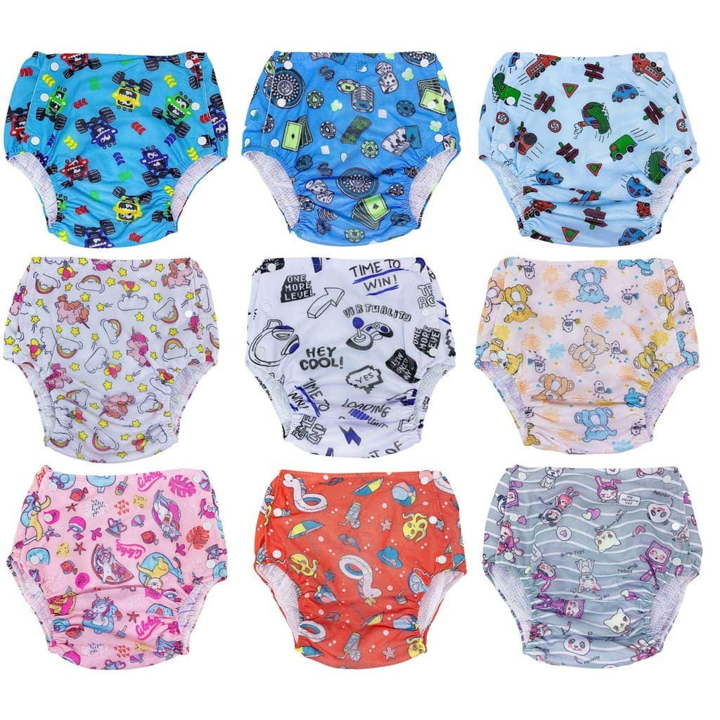 KIT 6 PCS BABY TRACKSUIT PANTS PURE FRALDAS DE BOLSO LAVÁVEIS À PROVA D`ÁGUA GIRL BOY ROUPA ÍNTIMA