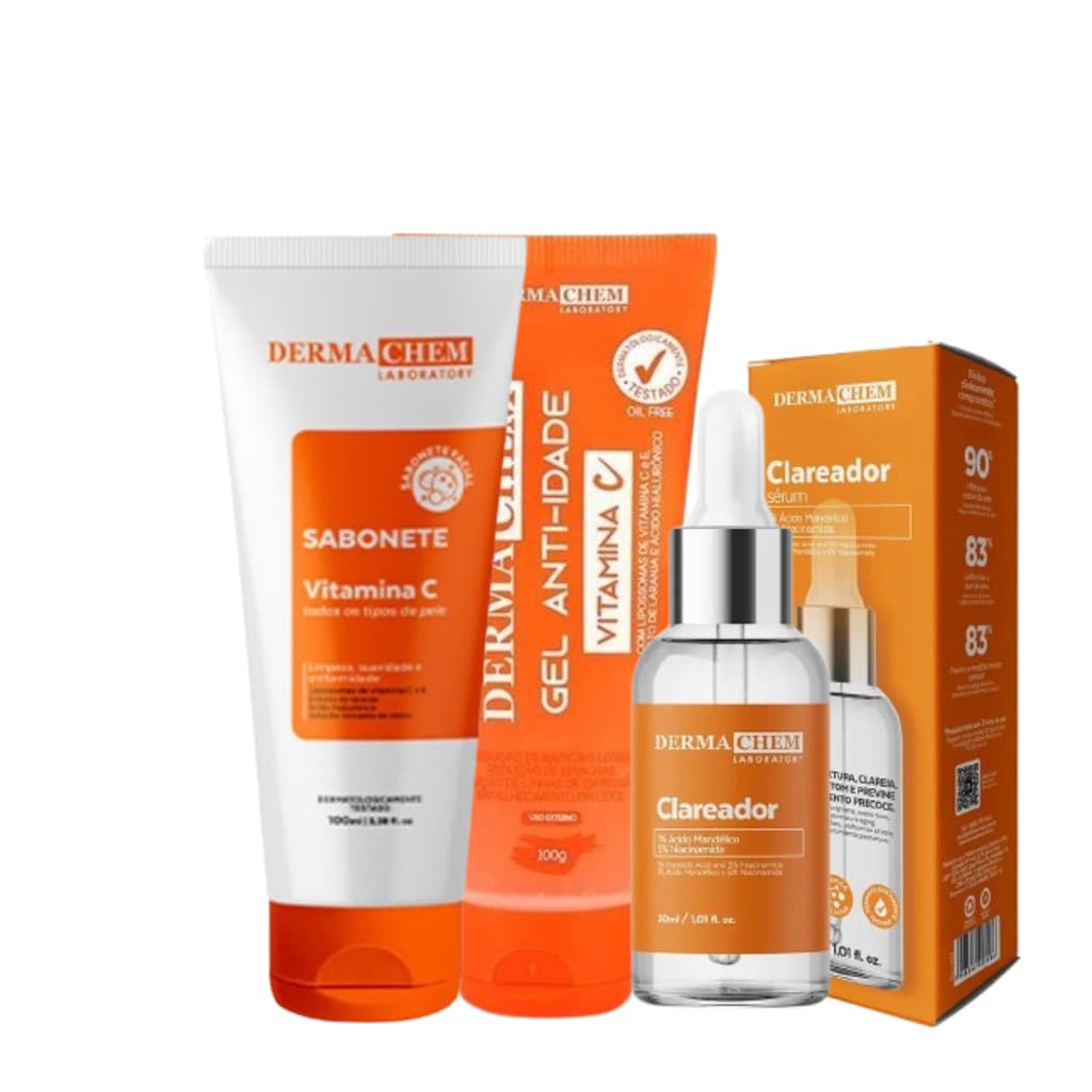 Kit Clareador Skincare Vitamina C Anti-idade Dermachem