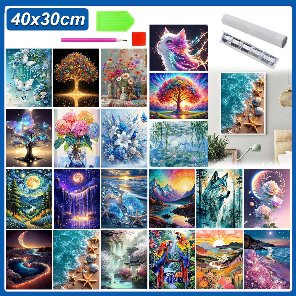 5D Pintura Diamante Pintura Diamante Conjunto de Pintura Diamante Quadrado 5D Conjunto 40x30cm