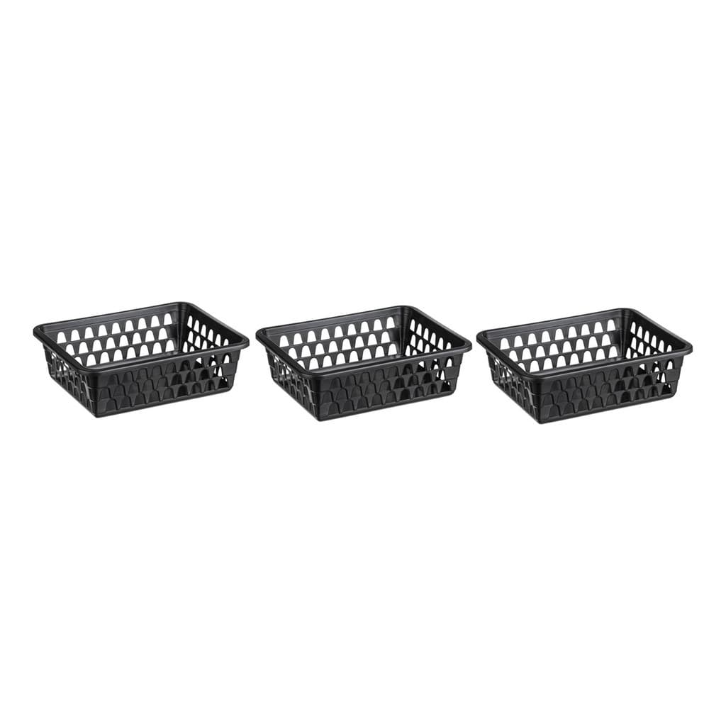 Kit 03 Cestos Organizador Multiuso Banheiro Médio 19x15x6cm