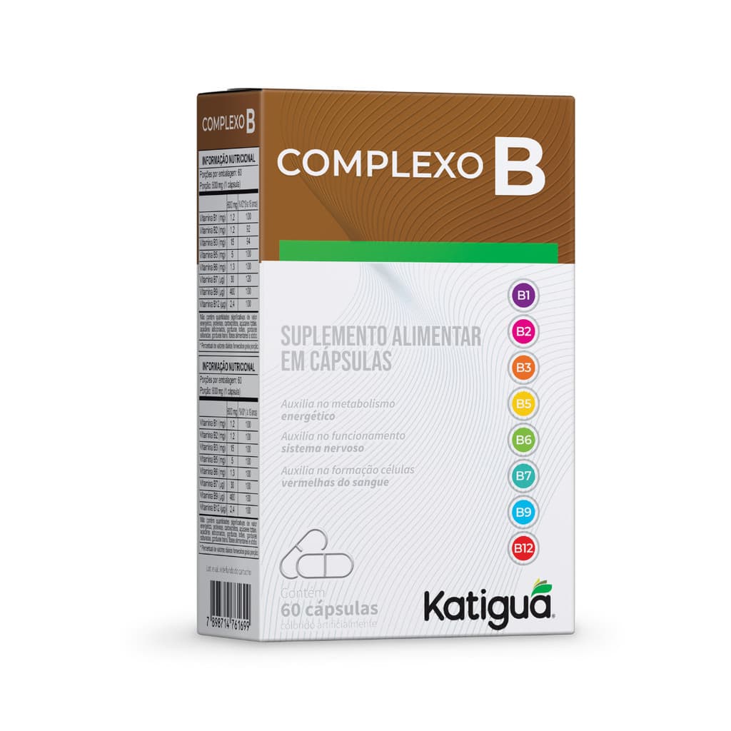Complexo B Concentrado Vitaminas Dose Máxima 600mg 60cápsulas Katiguá