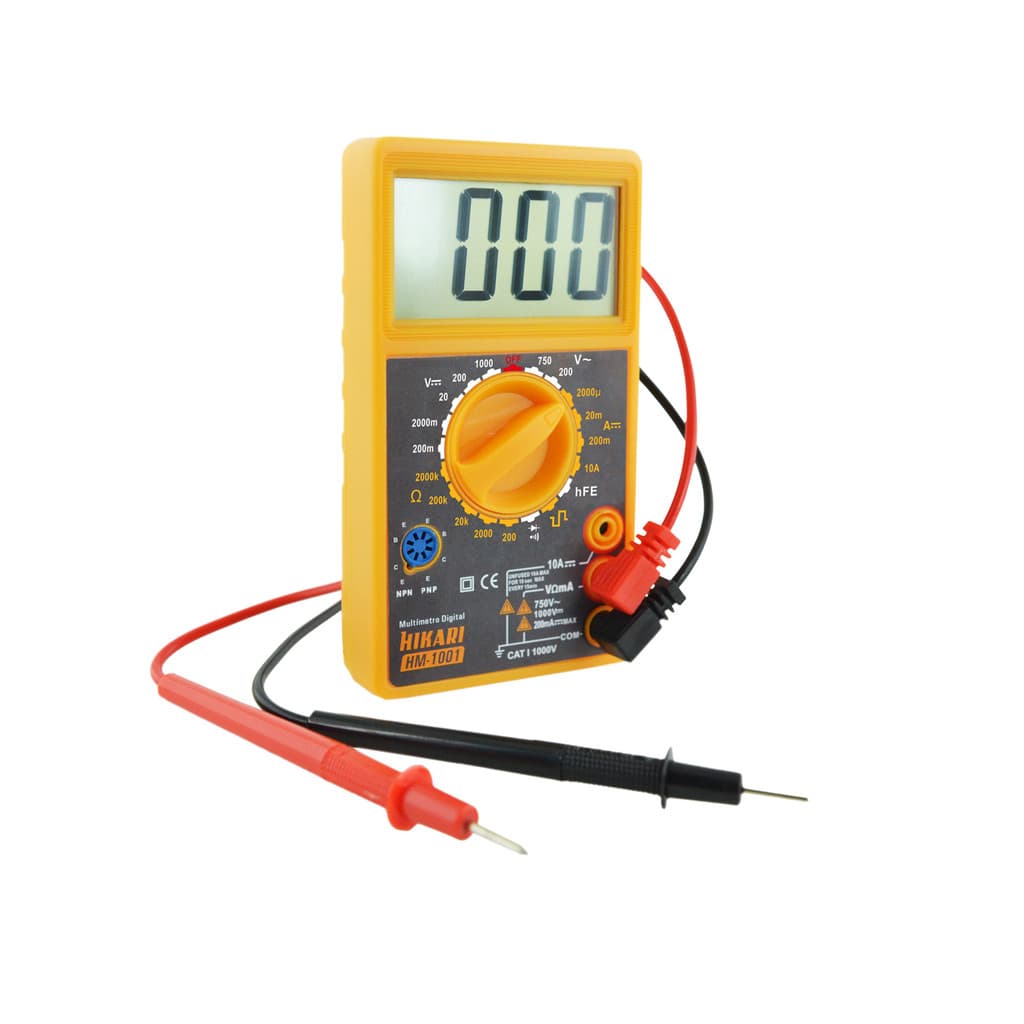 Multímetro Digital Profissional Hikari Hm 1001 Lcd Beep 600v