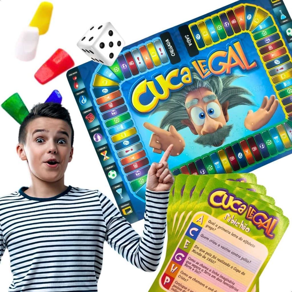 Jogo de Tabuleiro Cuca Legal Retrô Educativo Juvenil Clássico Presente de Natal Crianças Família