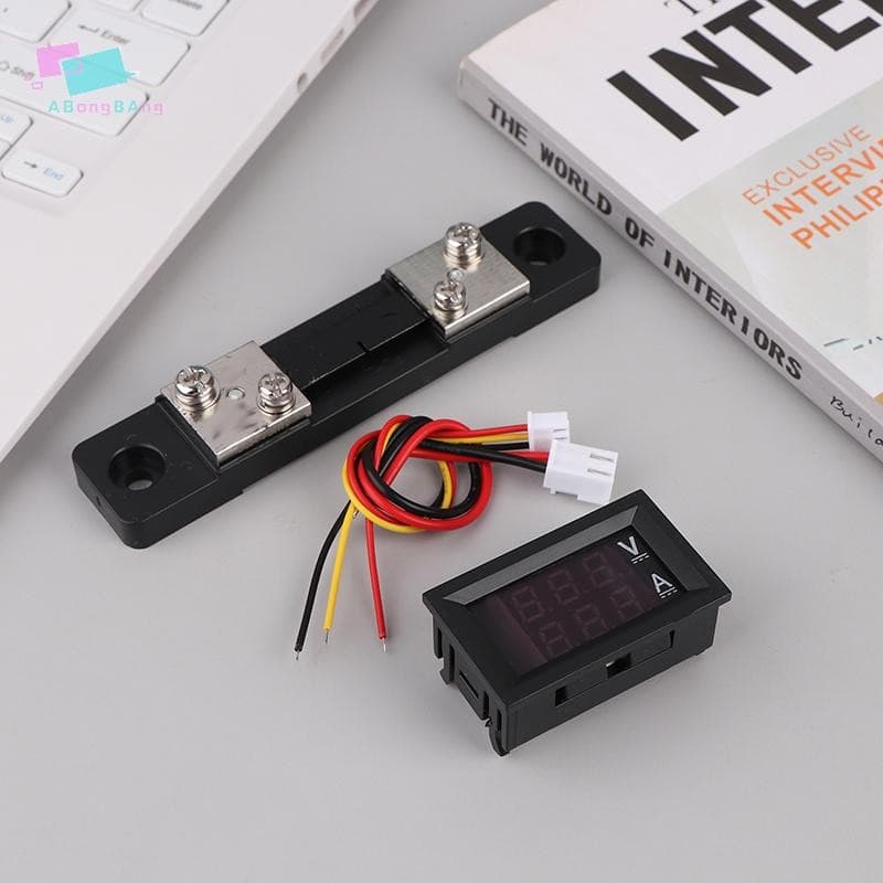 Abongbanghn Voltímetro Digital Amperímetro 0-100V 50A Amp Volt Tensão Medidor De Corrente Detector Testador 0.28 " Displ