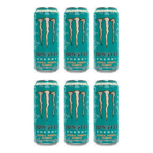 Kit 6un Energético Monster Ultra Fiesta Mango Zero Açúcar