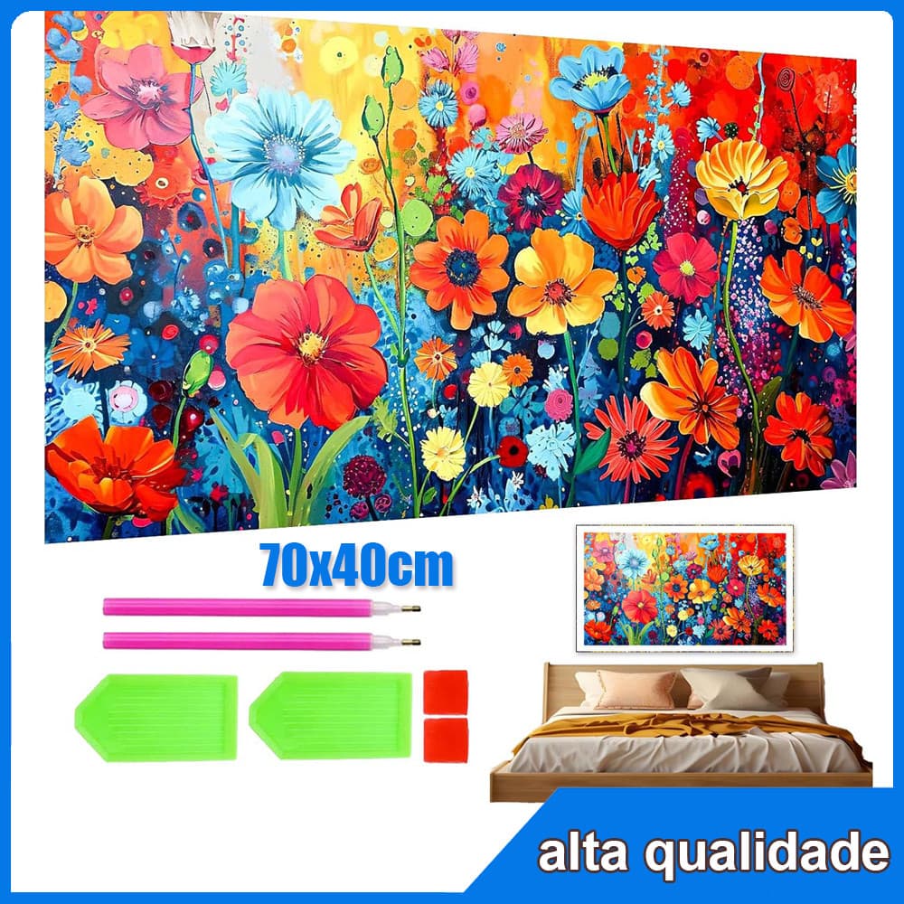 70x40cm cacho de flores Quadrado Pintura Diamante 5D Pintura de Diamante Pintura Com Diamante A Óleo Decorativa Pintad