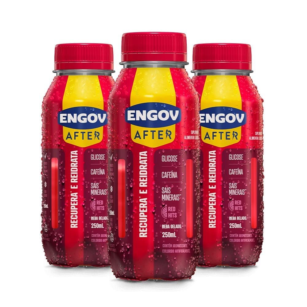 Kit com 3 Engov After Red Hits