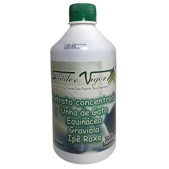 Unha de Gato, Equinácea, Graviola e Ipê Roxo  - 500 ml