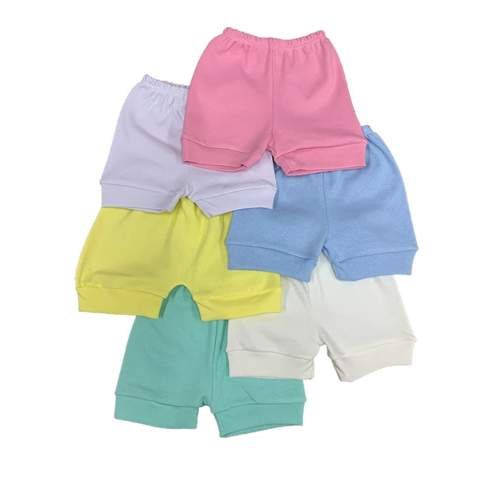 Shorts Tapa Fralda Para Bebês Suedine Liso 100% Algodão