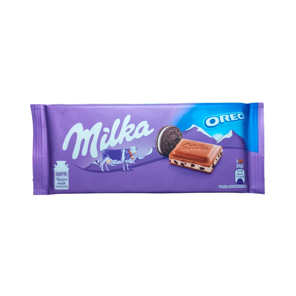 Milka Oreo Chocolate ao Leite com Biscoito 100g Importado