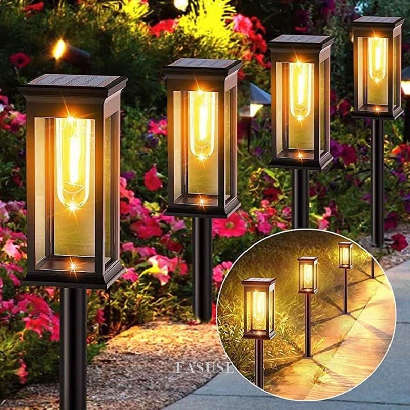 Luminaria Solar de Tungstênio para Gramado Decoração de Ambientes Externos Luzes de Gramado