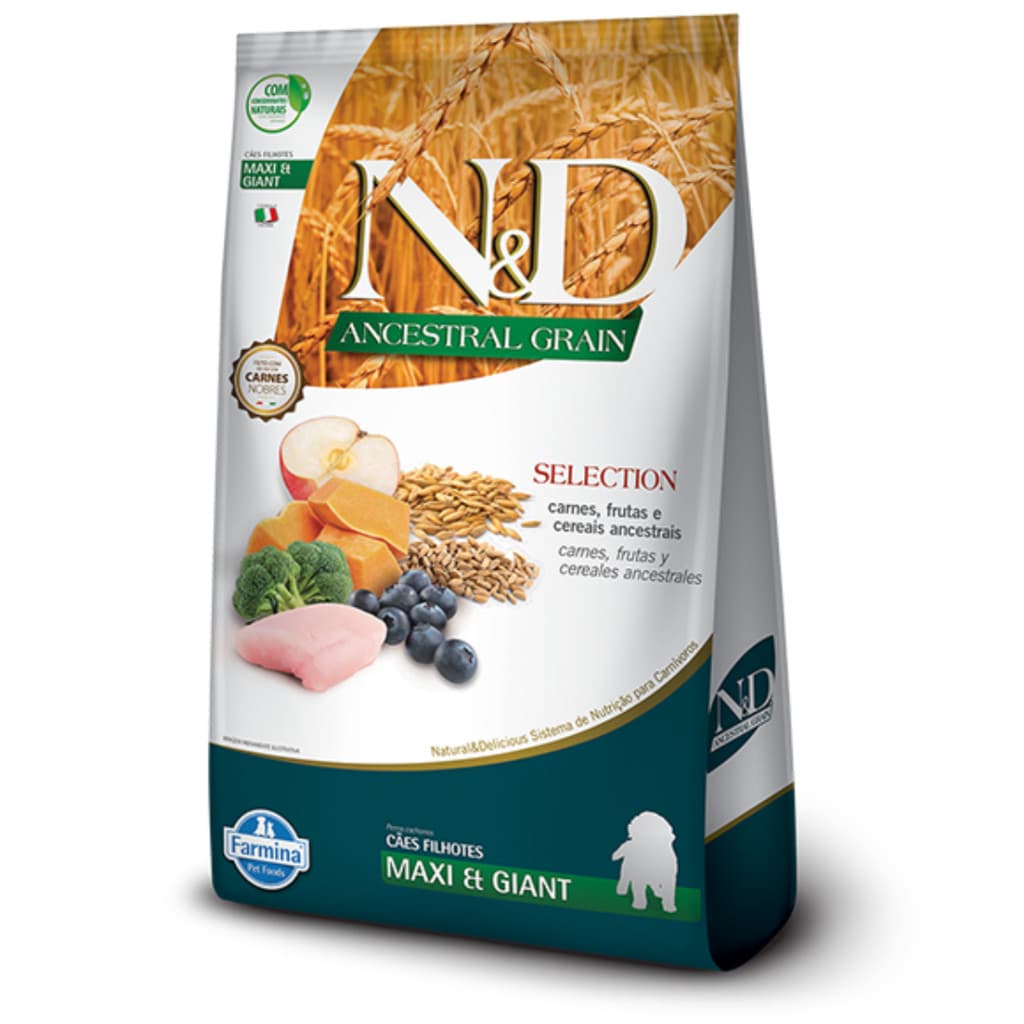 Ração N&D Ancestral Grain Selection para cachorros filhotes maxi e giant 15,0kg