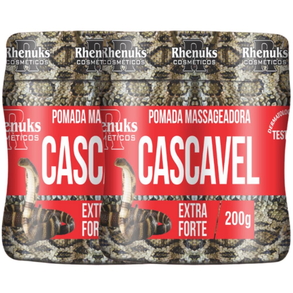 2Und Pomada Massageadora Cascavel 200g - Combate dores Musculares